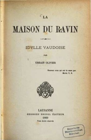 La Maison du Ravin : Idylle Vaudoise