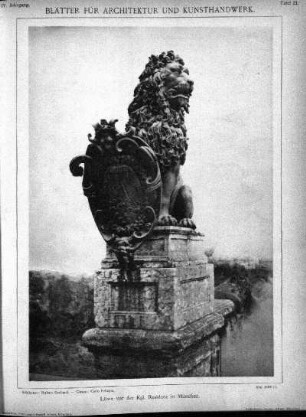 Tafel 21: Löwe vor der Kgl. Residenz in München