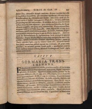 Caput V. De Germanis Trans-Rhenana