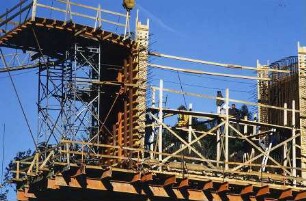 Maustobelviadukt Freivorbau von Pfeiler aus