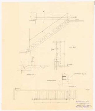 I.G.-Farben, Frankfurt/Main Versuchslaboratorium: Treppengeländer in der Färberei 1:20