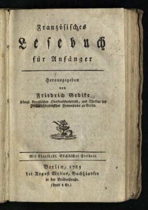Französisches Lesebuch für Anfänger