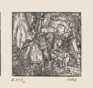Heiliger Georg, aus: "Sanctorum et martyrum Christi icones quaedam artificiosissimae", Frankfurt am Main 1551