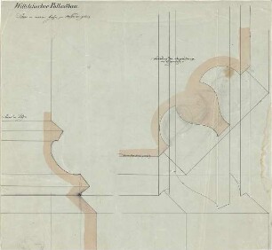 Gärtner, Friedrich von; München; Wittelsbacherpalast - Hoffassade (Details)