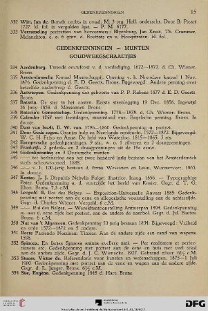 Gedenkpenningen – Munten – Goudweegschaaltjes (Nr.334-386)