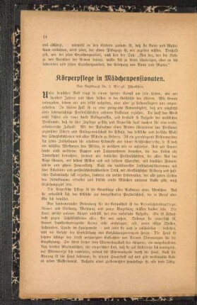 Körperpflege in Mädchenpensionaten