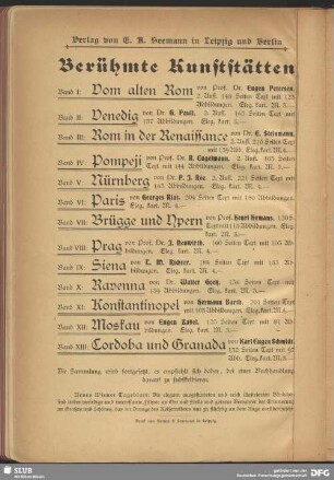 Verlag von E. R. Seemann in Leipzig und Berlin