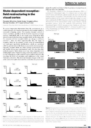 State-dependent receptive-field restructuring in the visual cortex
