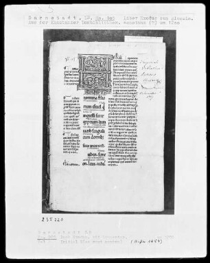 Gregorius Magnus, Moralia in Job — Initiale E(ec sunt nomina), Folio 2recto