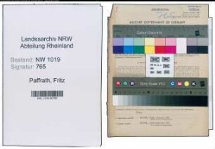 Entnazifizierung Fritz Paffrath , geb. 05.07.1908 (Beamter)