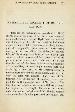 Remarkable incident of Doctor Lanyon