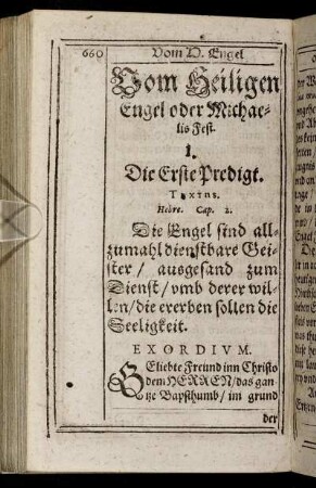 [IV.] Vom Heiligen Engel oder Michaelis Fest.