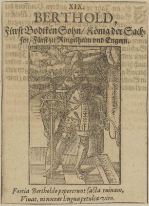 Bildnis des Berthold, König der Sachsen