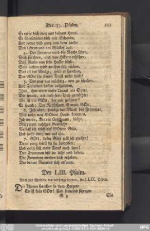 Der LIII. Psalm.