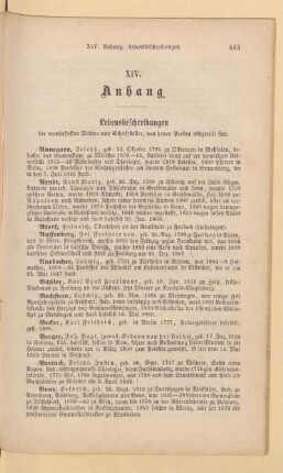 XIV. Anhang. Lebensbeschreibungen