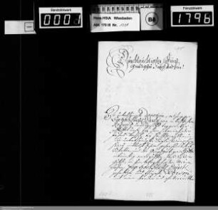 Weihnachts- und Neujahrsschreiben 1727 und 1727/1728