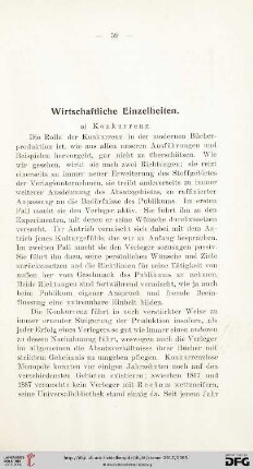 Wirtschaftliche Einzelheiten