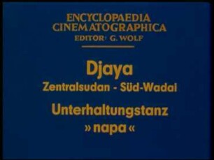 Djaya (Zentralsudan, Süd-Wadai) - Unterhaltungstanz »napa«