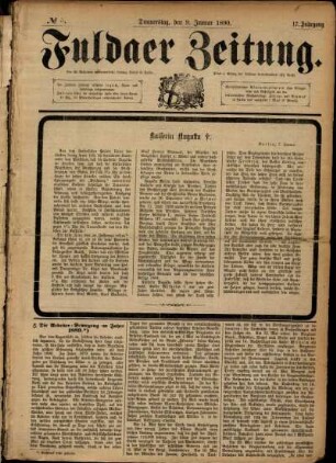Ausgabe vom Donnerstag, den 09. Januar 1890.