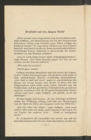 Bergfahrt auf der "langen Nacht"