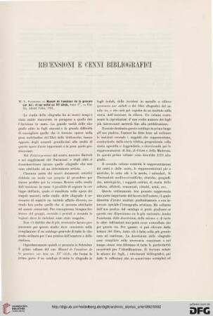 Recensioni e cenni bibliografici