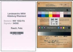 Entnazifizierung Felix Rasch, geb. 14.12.1907 (Kauffrau)