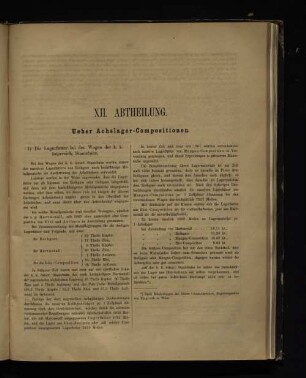 XII. Abtheilung. Uber Achslager-Compositionen.