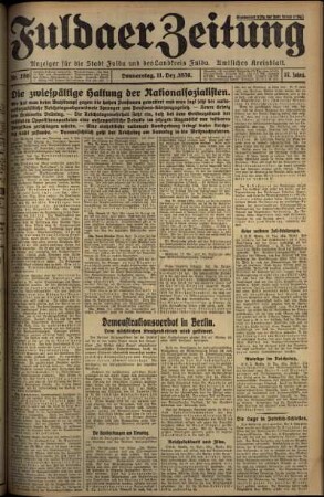 Ausgabe vom Donnerstag, den 11. Dezember 1930.