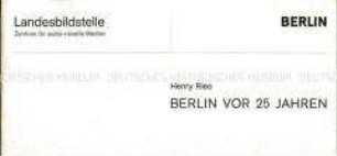 Einladungskarte zur Eröffnung der Ausstellung "Berlin vor 25 Jahren" mit Fotografien von Henry Ries - Nachlass
