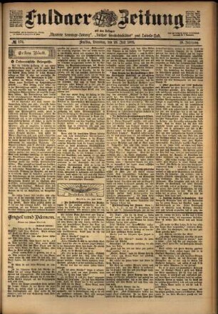 Erste Ausgabe vom Dienstag, den 29. Juli 1902.