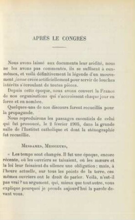 Après Le Congrès