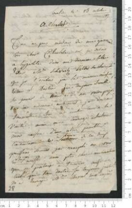 Brief von Victorine de Chamisso an Charles de Chamisso