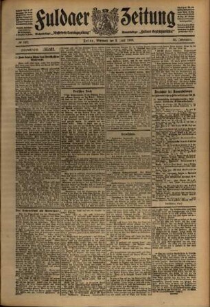 Zweite Ausgabe vom Mittwoch, den 03. Juni 1908.