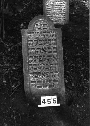 Grabstein 455 (Index: 99897127) Maße HxBxT: 98x42x11 cm: Grabstein 455