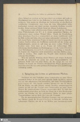 5. Spiegelung des Lichtes an gekrümmten Flächen