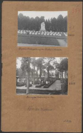 Deutsche Heldengräber auf dem Friedhof in Charleville