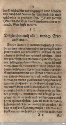 II. Deßgleichen auch alle [.]. unnd [.]. Ertze/auff eine [.].
