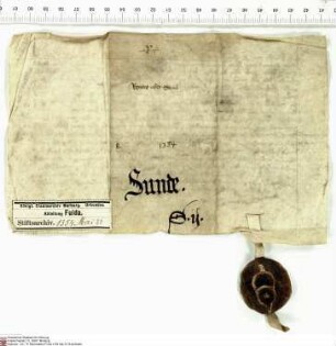 Kraft von Rasdorf, Propst von Kreuzberg [bei Philippsthal], bekundet, dass er Heinrich [von Kranlucken], Abt von Fulda, und dem Kloster Fulda für ...