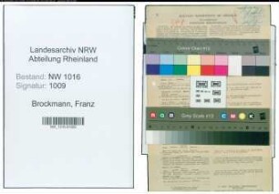 Entnazifizierung Franz Brockmann , geb. 24.07.1912 (Kaufmann)
