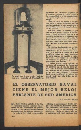 El Observatorio Naval tiene el mejor reloj parlante de Sud América