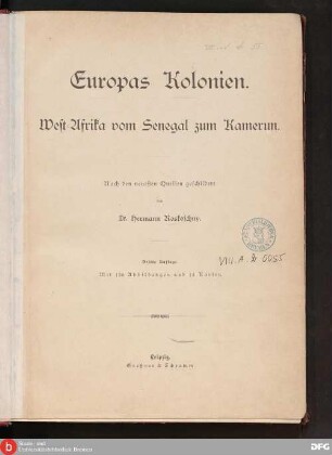 [Bd.] 1: West-Afrika vom Senegal zum Kamerun