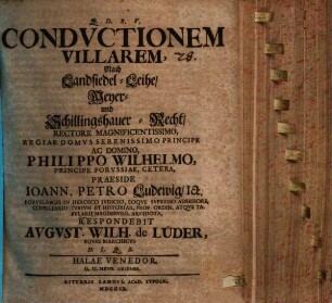 Conductionem villarem, Landsiedel-Leihe