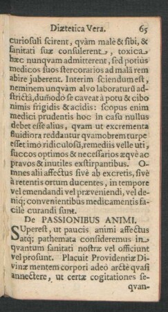 De Passionibus Animi.