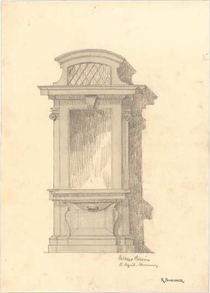 Schachner, Richard; Studentenarbeiten - Palazzo Corsini (Detail)