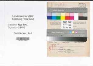 Entnazifizierung Karl Doerbecker, geb. 20.10.1914 (Verm.Techniker)