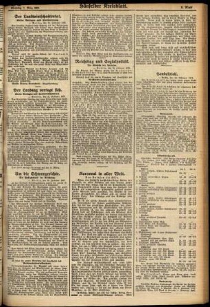 Zweite Ausgabe vom Dienstag, den 01. März 1927.