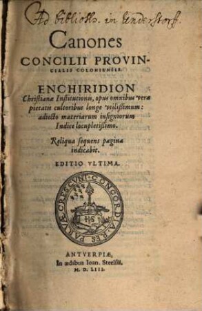 Canones concilii provincialis Coloniensis