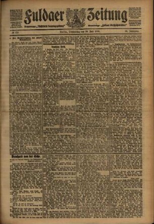 Ausgabe vom Donnerstag, den 29. Juli 1909.