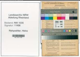 Entnazifizierung Heinz Rehpoehler , geb. 01.11.1919 (Vermessungstechniker)