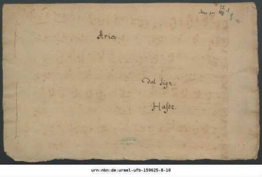 Aria dal Sign. Hasse